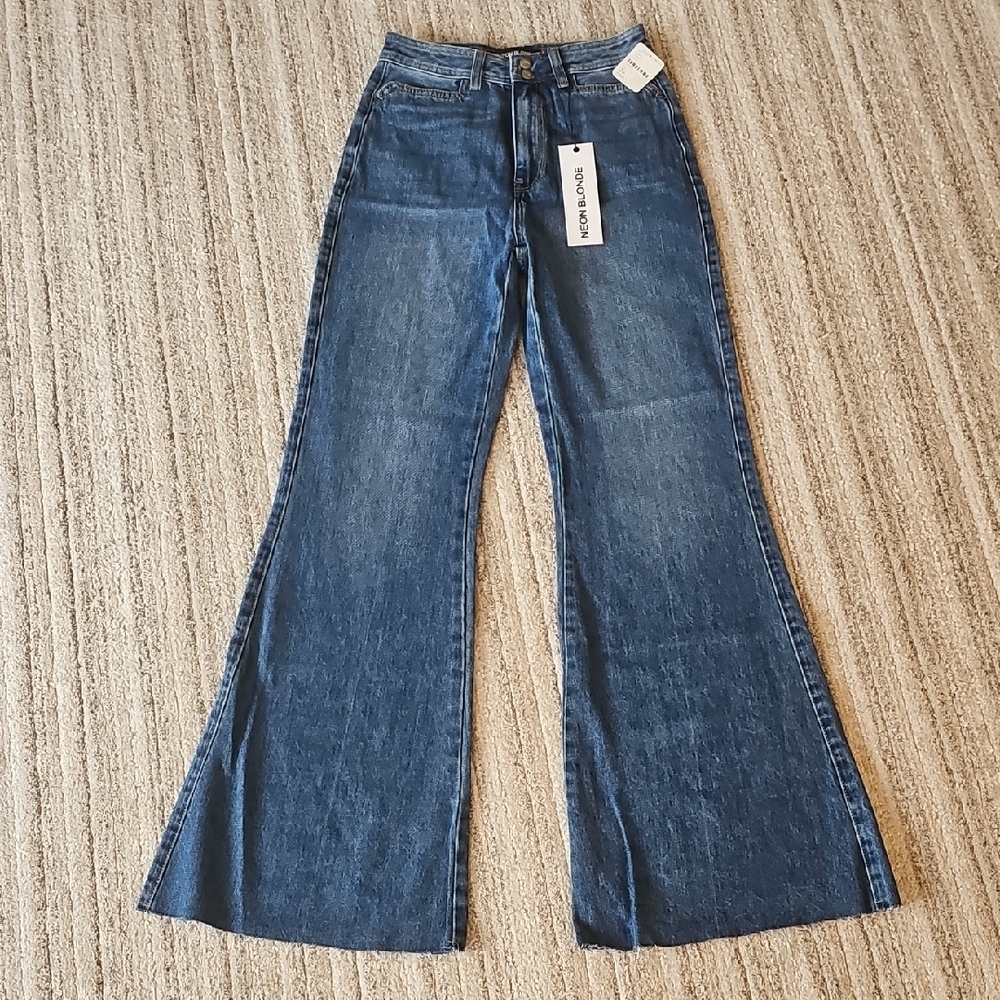 NEON BLONDE Indigo Wide Leg Jeans